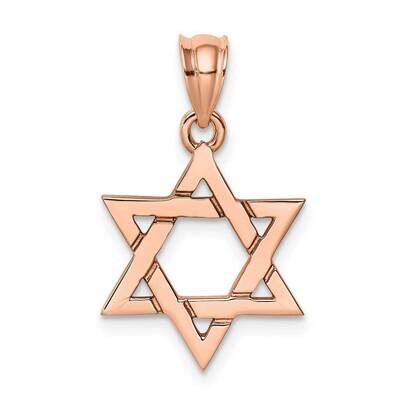 Star of David Pendant 14K Rose Gold Polished D4750, MPN: D4750, 883957947723