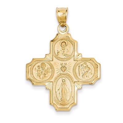 4-Way Medal Pendant 14k Gold M1458, MPN: M1458, 299542534160