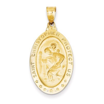 Saint Christopher Medal Pendant 14k Gold M1479, MPN: M1479, 637218167012