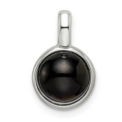 Onyx Ball Pendant Sterling Silver Polished QP5570, MPN: QP5570,