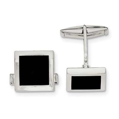 Onyx Cufflinks Sterling Silver QQ580, MPN: QQ580,