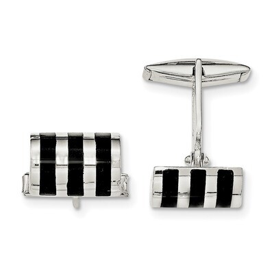 Onyx Cufflinks Sterling Silver QQ576, MPN: QQ576,