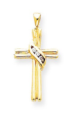 Diamond Cross Pendant 14k Gold XP760AA, MPN: XP760AA, 883957984599