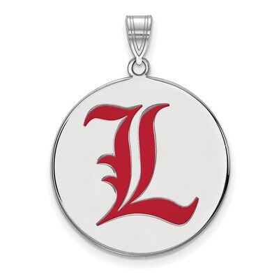 University of Louisville Large Enamel Disc Pendant Sterling Silver SS078UL, MPN: SS078UL, 886774710…
