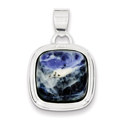 Sodalite Stone Pendant Sterling Silver QP471, MPN: QP471, 723252414202