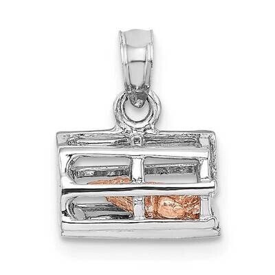 Lobster Trap Moveable Charm 14k Two-tone Gold K8957, MPN: K8957, 637218179800