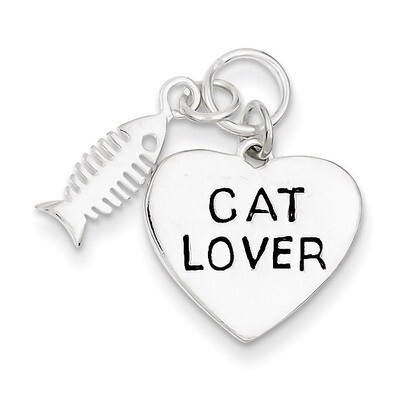 Cat Lover Pendant Sterling Silver QC7839, MPN: QC7839, 883957577005