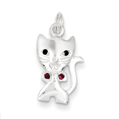 Cat Charm Sterling Silver Enameled QC7161, MPN: QC7161, 883957554662