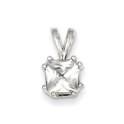 Princess Diamond Pendant Sterling Silver QP18, MPN: QP18, 883957959962