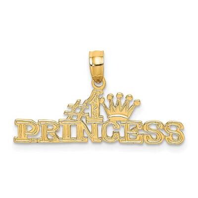 #1 Princess Charm 14k Gold D3984, MPN: D3984, 637218023424