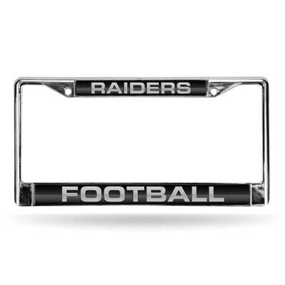 NFL Oakland Raiders Blk Laser Chrome Car License Plate Frame GC7093, MPN: GC7093, 767345499639