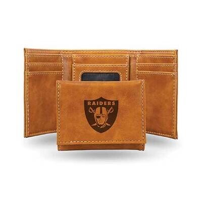 NFL Oakland Raiders Brown Faux Leather Trifold Wallet GC7793, MPN: GC7793, 767345536082