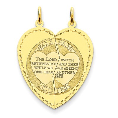 Mizpah Charm 14k Gold XAC637, MPN: XAC637, 883957986418