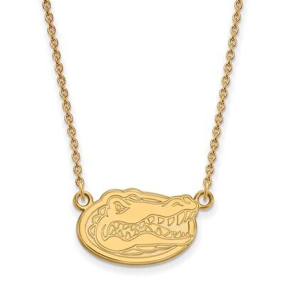 University of Florida Small Pendant with Chain Necklace Gold-plated Silver GP015UFL-18, MPN: GP015U…