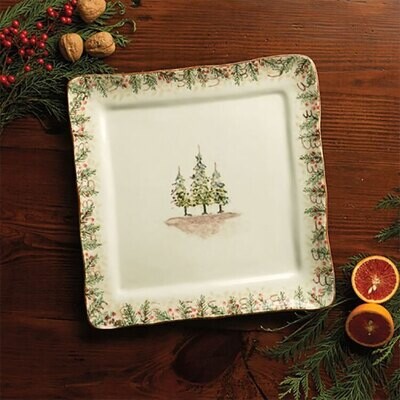 Arte Italica Natale Square Platter Signed NAT1973