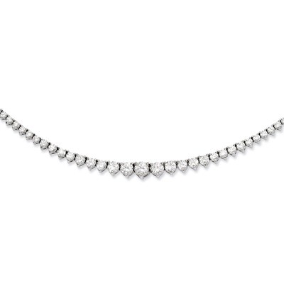 130 Stone Diamond Necklace Sterling Silver Rhodium-plated QG3130-17, MPN: QG3130-17, 886774295459