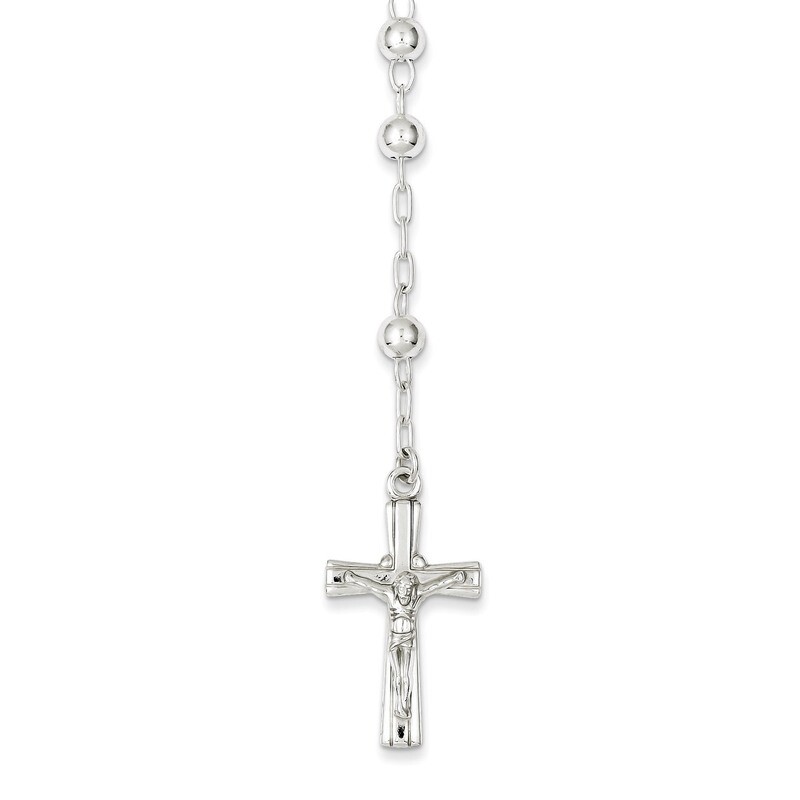 Rosary Necklace Sterling Silver Polished QH4988, MPN: QH4988, 883957576817