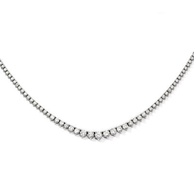 147 Stone Diamond Necklace Sterling Silver Rhodium-plated QG3129-17, MPN: QG3129-17, 886774298504