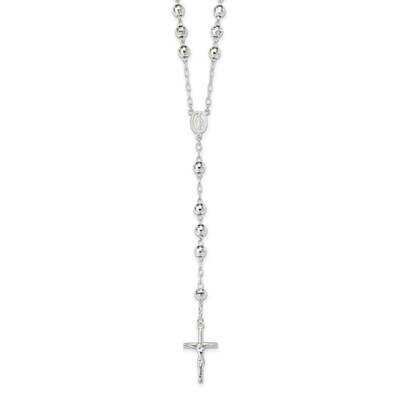 Rosary Necklace Sterling Silver Polished QH5131-26, MPN: QH5131-26, 191101767357