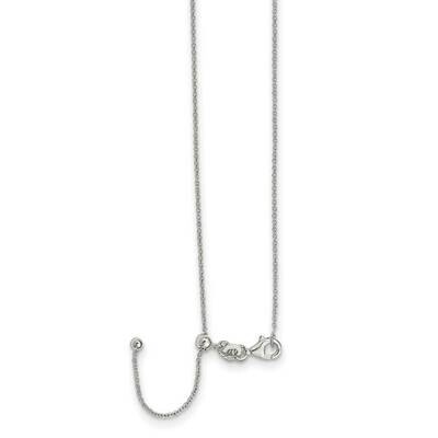 Adjustable Necklace Sterling Silver Polished QG5353-24, MPN: QG5353-24, 883957856315