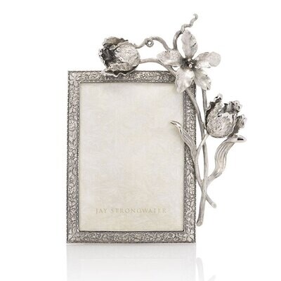 Jay Strongwater Irene Tulip 5 x 7 Inch Picture Frame Composition SPF5816-696, MPN: SPF5816-696,