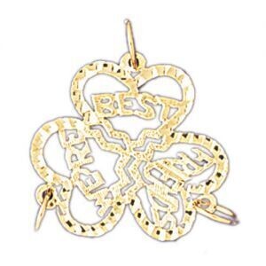 Dazzlers Jewelry We Are Best Friends Pendant Necklace Charm Bracelet in Yellow, White or Rose Gold …
