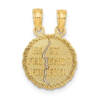 Best Friends Forever Break Apart Pendant 10k Gold 10D3895, MPN: 10D3895,