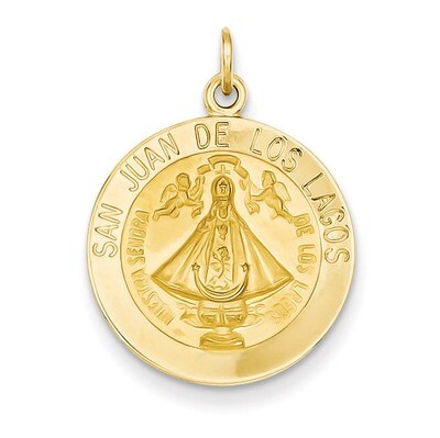 Our Lady of San Juan Medal Pendant 14k Gold XR614, MPN: XR614, 191101544415