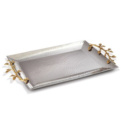 Golden Vine Hammered Rectangular Tray GM18219, MPN: GM18219, 15227700381