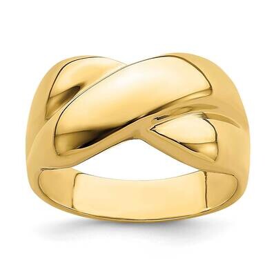 X Dome Ring 14k Gold Rhodium R877, MPN: R877, 196904045039