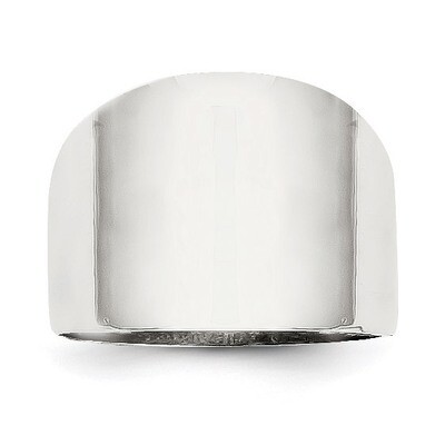Polished Dome Ring 14k White Gold R390, MPN: R390, 191101370267