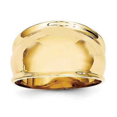 Ridge-edged Dome Ring 14k Gold K4631, MPN: K4631, 637218002856