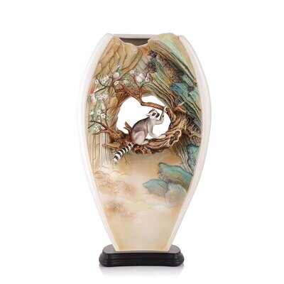 Franz Porcelain Blessings and Longevity Vase With Wooden Base Limited Editon of 988 FZ03462, MPN: F…