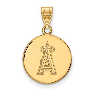 Los Angeles Angels Medium Disc Pendant Gold-plated Silver GP013ANG, MPN: GP013ANG, 886774915463