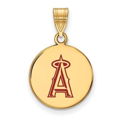 Los Angeles Angels Medium Enamel Disc Pendant Gold-plated Silver GP014ANG, MPN: GP014ANG, 886774916…