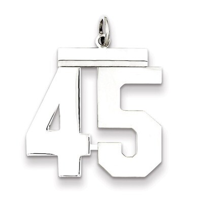 Number 45 Pendant Sterling Silver Polished QPL45, MPN: QPL45, 883957402512