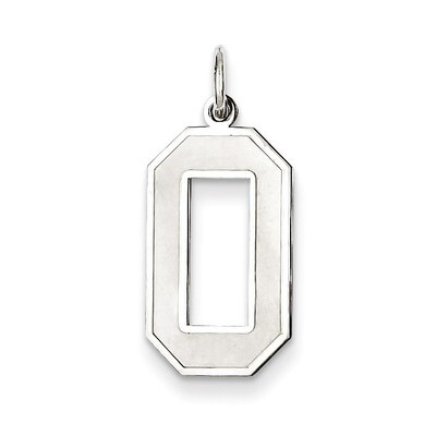 Number 0 Pendant Sterling Silver Satin QPP00, MPN: QPP00, 883957605654