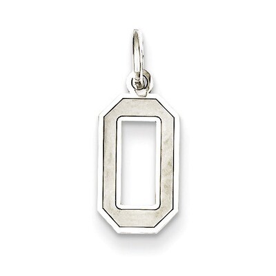 Number 0 Pendant Sterling Silver Satin QPS00, MPN: QPS00, 883957526898