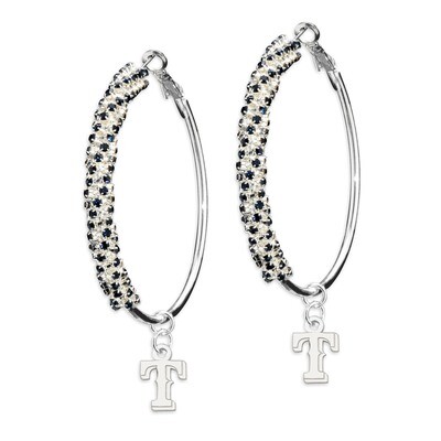 Texas Rangers Amped Logo Crystal Earrings RAN077ER-CR