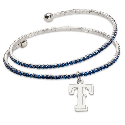 Texas Rangers Amped Logo Crystal Bracelet RAN077BR-CR
