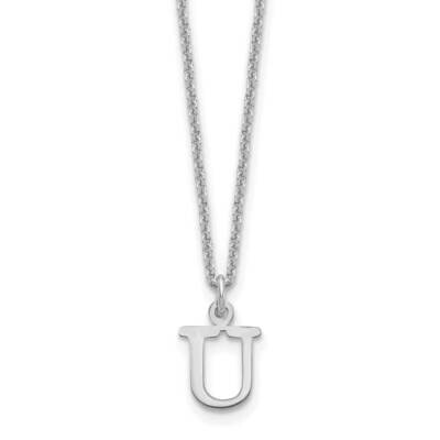 Cutout Letter U Initial Necklace 10k White Gold 10XNA727W/U, MPN: 10XNA727W/U,