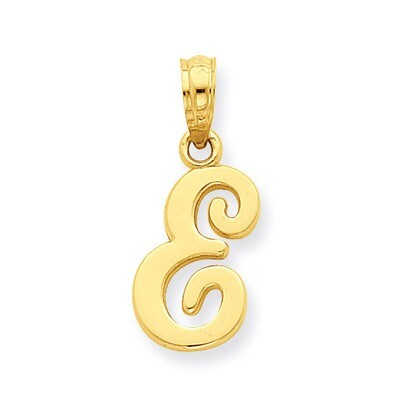 E Script Initial Pendant 14k Gold YC993E, MPN: YC993E, 637218007028