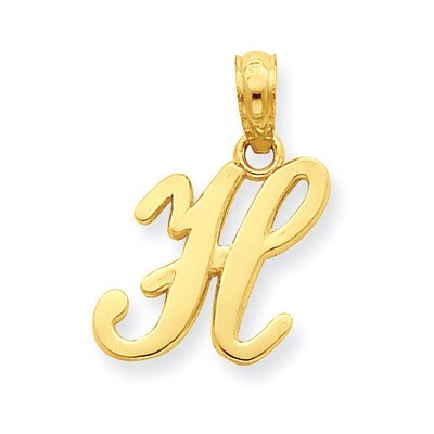 H Script Initial Pendant 14k Gold YC993H, MPN: YC993H, 637218007059