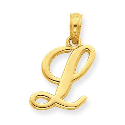 L Script Initial Pendant 14k Gold YC993L, MPN: YC993L, 637218007097