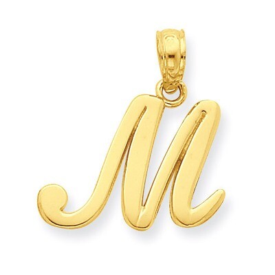 M Script Initial Pendant 14k Gold YC993M, MPN: YC993M, 637218007103
