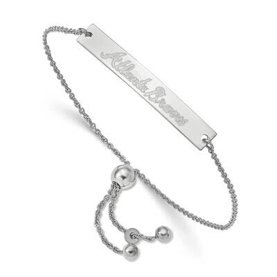 Atlanta Braves Bar Adjustable Bracelet Team Script Sterling Silver SS040BRA-9, MPN: SS040BRA-9, 191…