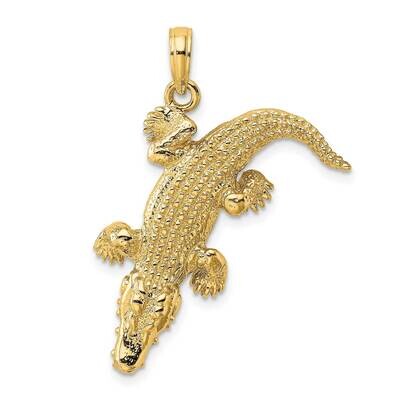 Alligator with Moveable Mouth Charm 14k Gold 3-D K6601, MPN: K6601, 637218092727
