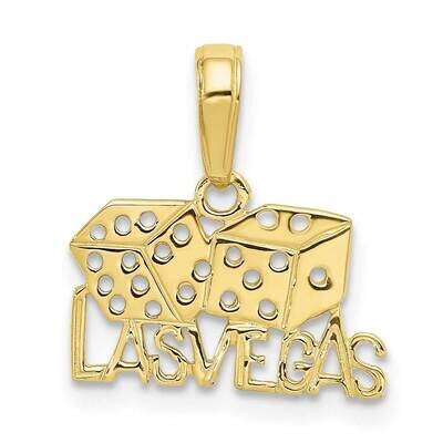 Las Vegas with Dice Pendant 10k Gold 10K2773, MPN: 10K2773,