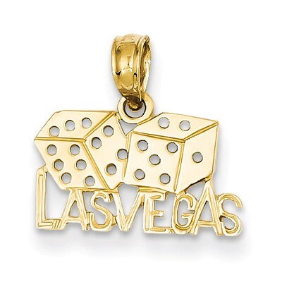 Las Vegas with Dice Pendant 14k Gold K2773, MPN: K2773, 637218049615