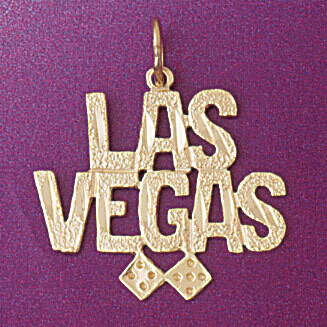 Dazzlers Jewelry Las Vegas Pendant Necklace Charm Bracelet in Yellow, White or Rose Gold 5393, MPN:…